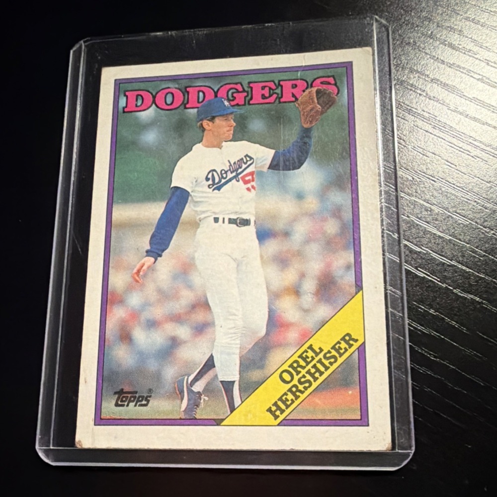 Topps 1988 Orel Hershiser #40 Los Angeles Dodgers‎ Baseball Trading Card